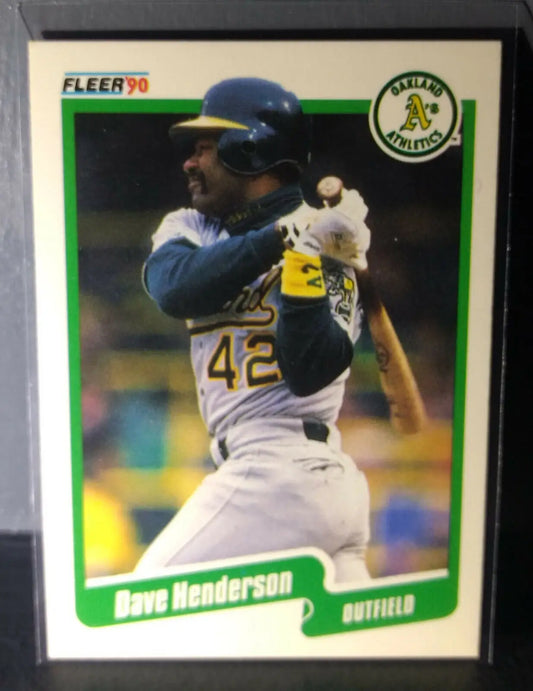 1990 Dave Henderson Fleer Baseball Card #9 - Baseball Card Single
