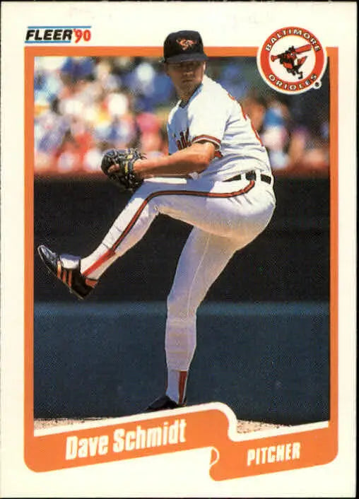 1990 Dave Schmidt Fleer Baseball Card #188 - Baseball Card Single