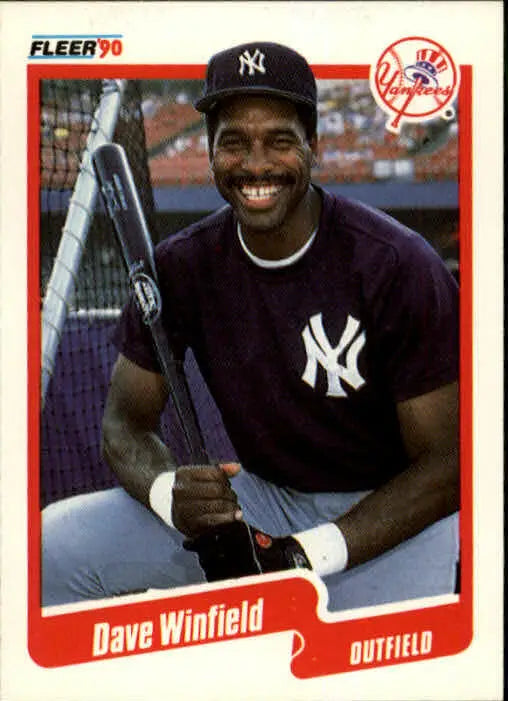 1990 Dave Winfield Fleer Baseball Card #458 - Baseball Card Single