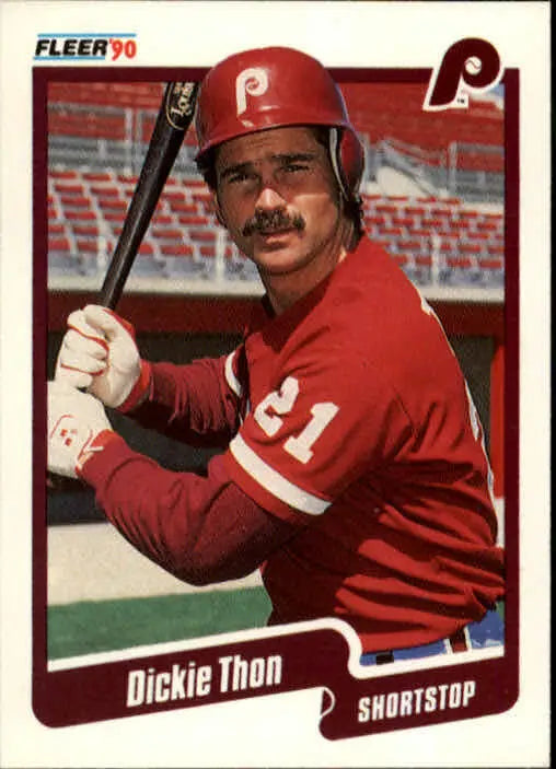 1990 Dickie Thon Fleer Baseball Card #573 - Baseball Card Single