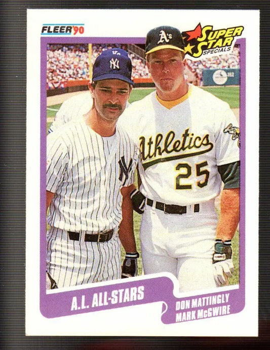 1990 Don Mattingly / Mark McGwire Fleer Baseball Card #638 - Baseball Card Single