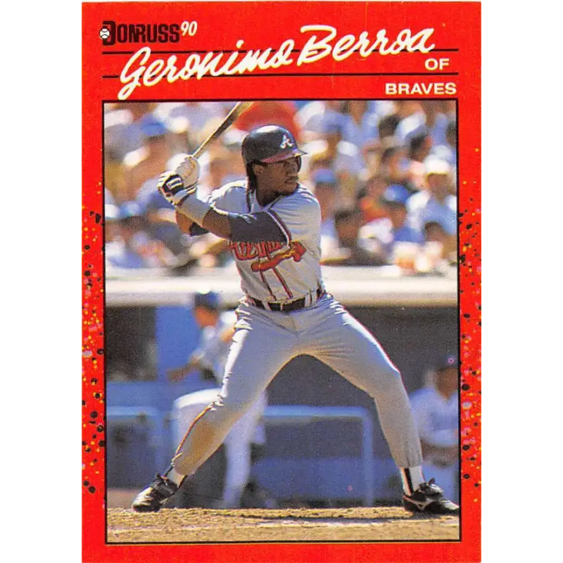 1990 Donruss #104 Geronimo Berroa VG-EX Atlanta Braves Baseball Card - Baseball Card Single