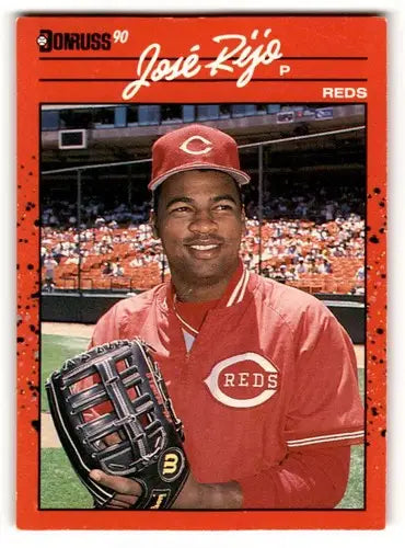 1990 Donruss #115 Jose Rijo Cincinnati Reds Baseball Cards EX/NM ID:54653 - Baseball Card Single