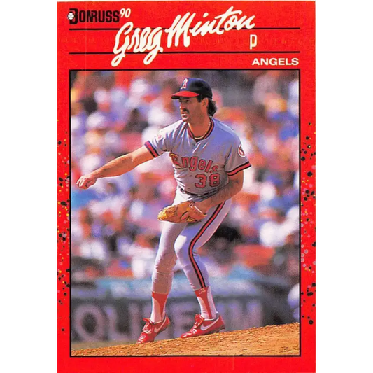 1990 Donruss #116 Greg Minton VG-EX California Angels Baseball Card - Baseball Card Single