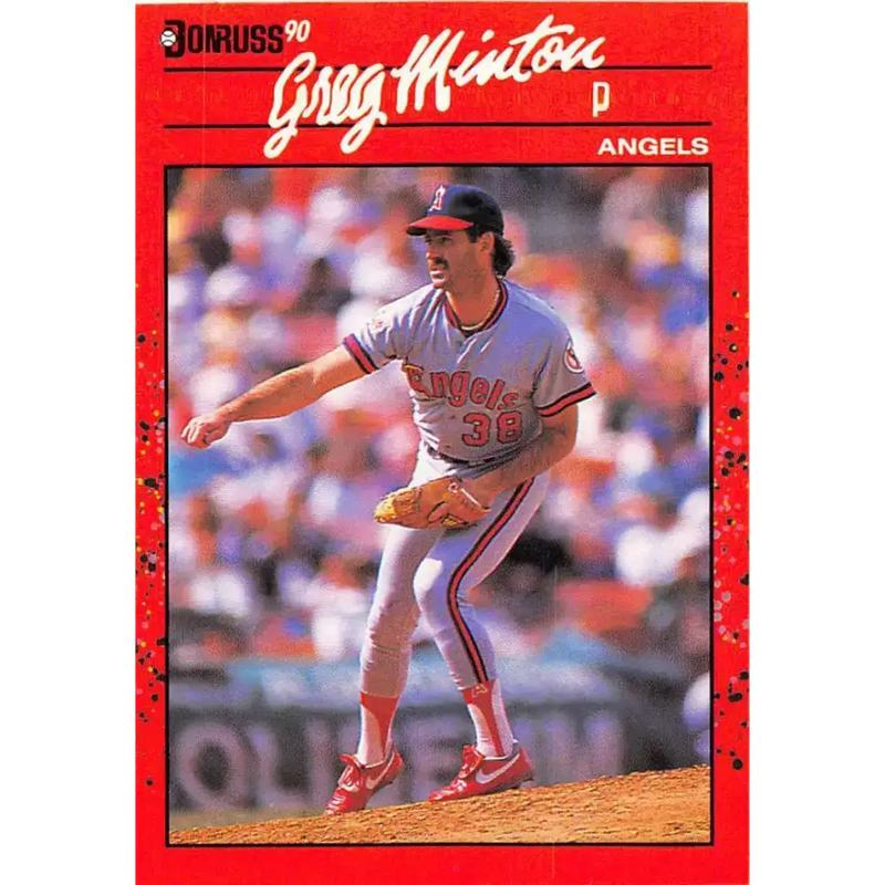 1990 Donruss #116 Greg Minton VG-EX California Angels Baseball Card - Baseball Card Single