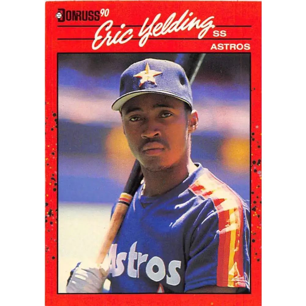 1990 Donruss #123 Eric Yelding VG-EX RC Rookie Houston Astros Baseball Card - Baseball Card Single