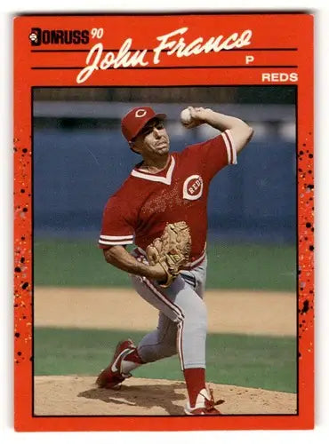 1990 Donruss #124 John Franco Cincinnati Reds Baseball Cards EX/NM ID:54635 - Baseball Card Single