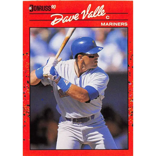 1990 Donruss #129 Dave Valle VG-EX Seattle Mariners Baseball Card - Baseball Card Single