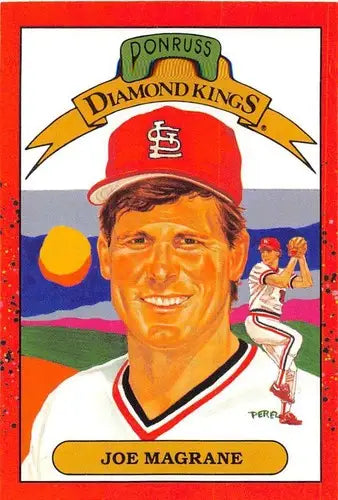 Original gloss Joe Magrane NM-MT Cardinals baseball card from 1990 Donruss #13