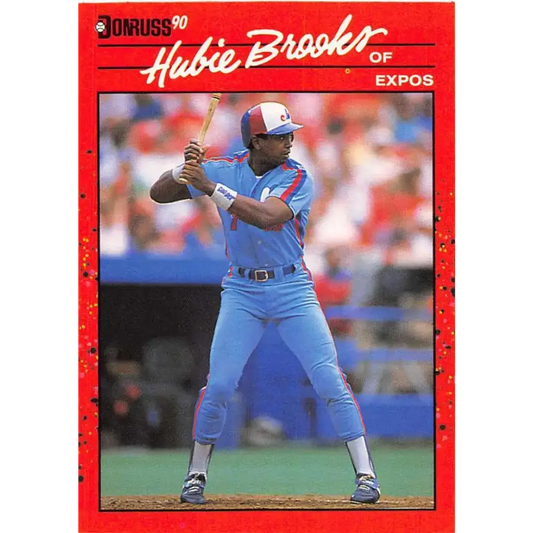 1990 Donruss #130 Hubie Brooks VG-EX Montreal Expos Baseball Card - Baseball Card Single