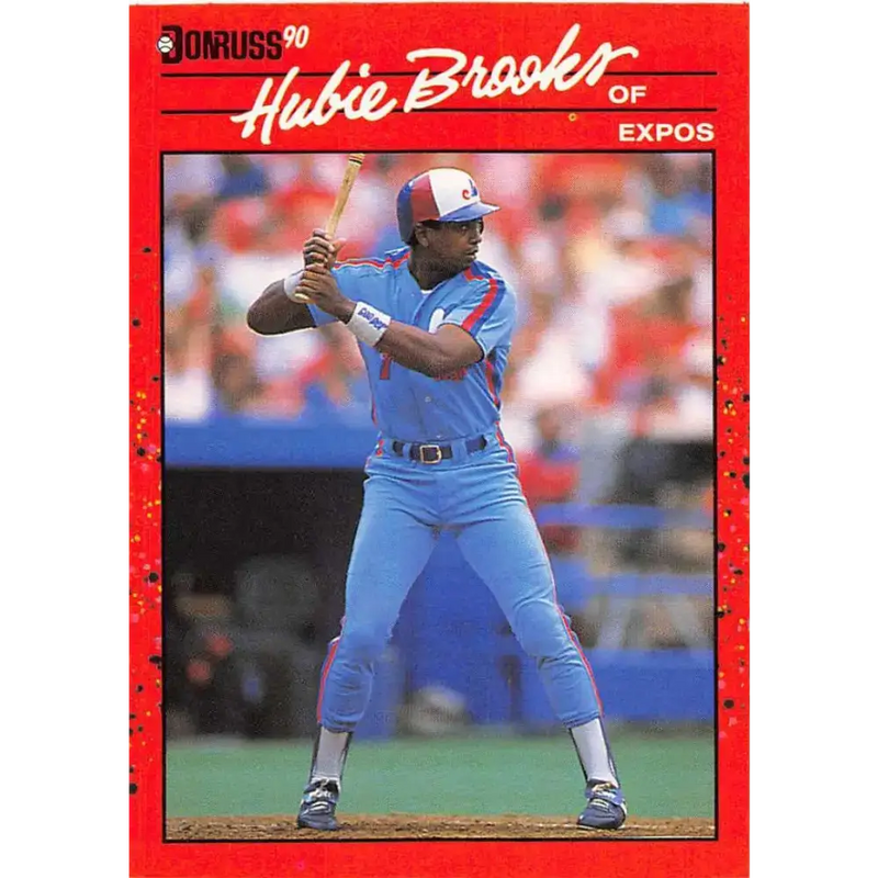 1990 Donruss #130 Hubie Brooks VG-EX Montreal Expos Baseball Card - Baseball Card Single