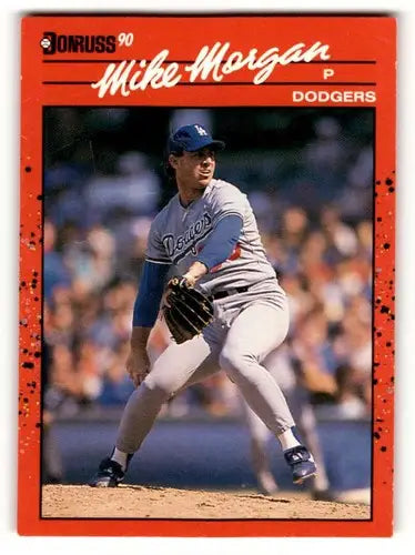 Original gloss 1990 Donruss Mike Morgan Los Angeles Dodgers baseball card