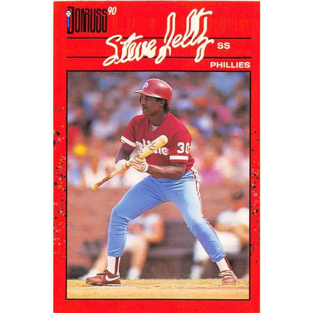 1990 Donruss #133 Steve Jeltz VG-EX Philadelphia Phillies Baseball Card - Baseball Card Single