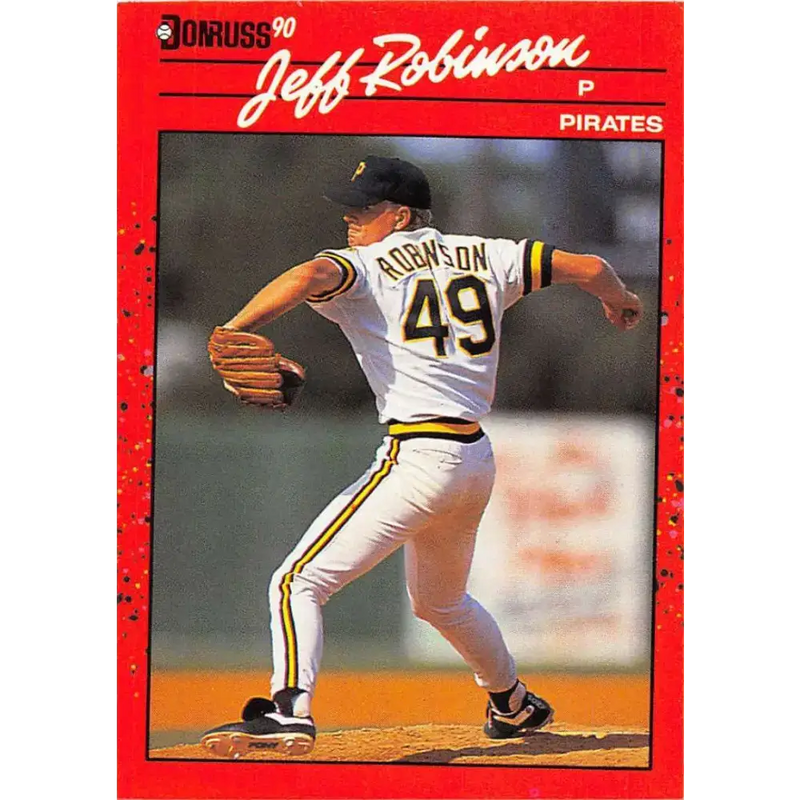 1990 Donruss #134 Jeff Robinson VG-EX Pittsburgh Pirates Baseball Card - Baseball Card Single