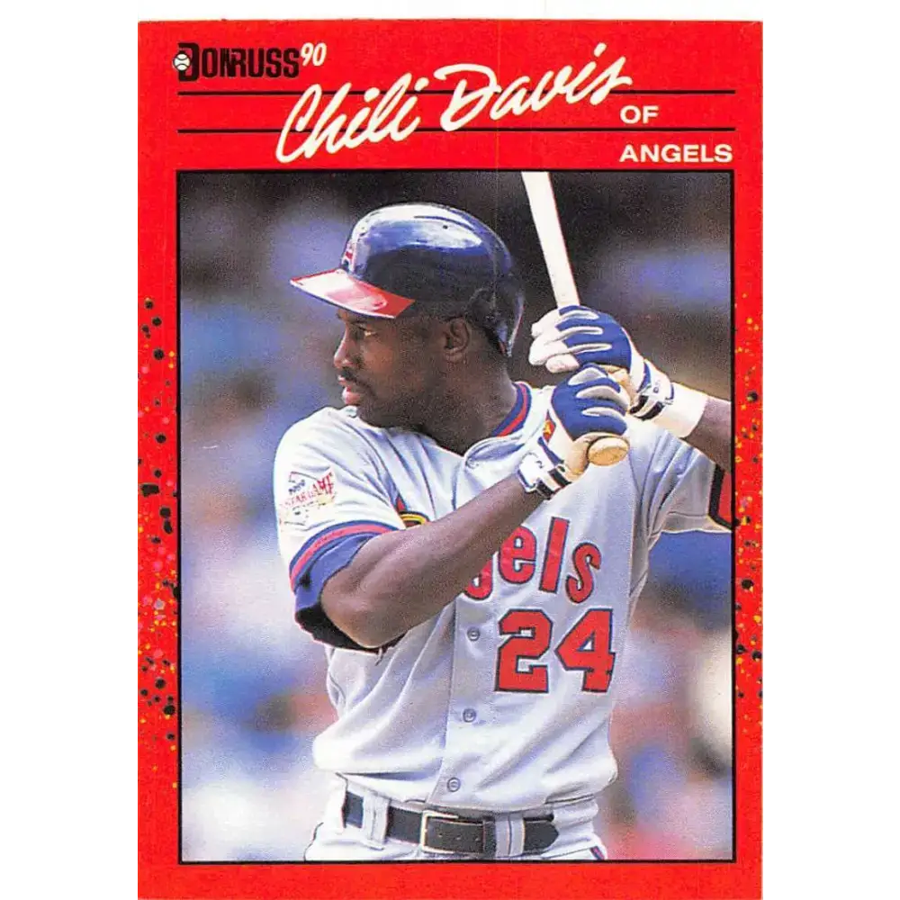 1990 Donruss #136 Chili Davis VG-EX California Angels Baseball Card - Baseball Card Single