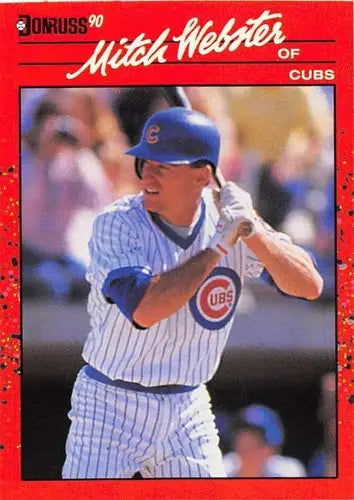 1990 Donruss #137 Mitch Webster NM Near Mint Cubs - Baseball Card Single