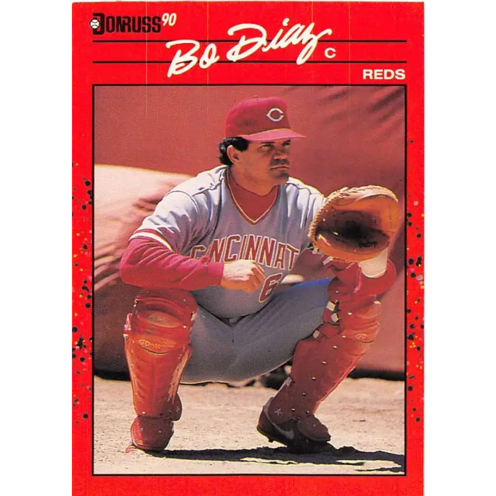 1990 Donruss #139 Bo Diaz VG-EX Cincinnati Reds Baseball Card - Baseball Card Single