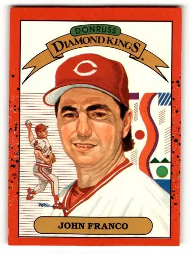 1990 Donruss #14 John Franco Cincinnati Reds Baseball Cards EX/NM ID:54640 - Baseball Card Single
