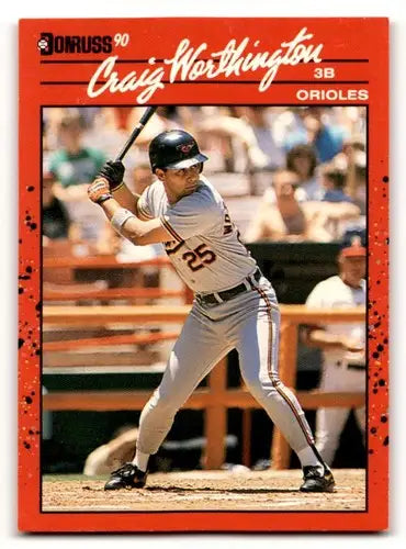 1990 Donruss #141 Craig Worthington Baltimore Orioles Baseball Cards ID:57592 - Baseball Card Single