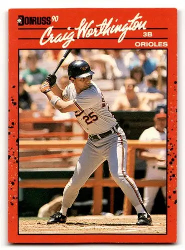 1990 Donruss #141 Craig Worthington Baltimore Orioles Baseball Cards ID:57591 - Baseball Card Single