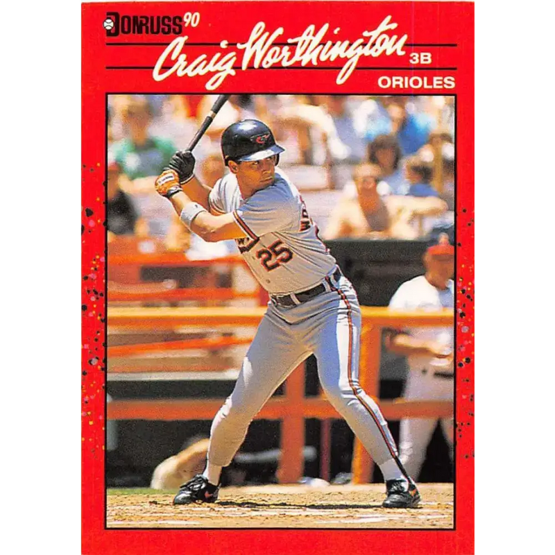 1990 Donruss #141 Craig Worthington VG-EX Baltimore Orioles Baseball Card - Baseball Card Single