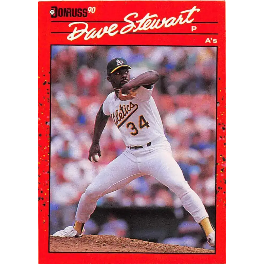 1990 Donruss #150 Dave Stewart VG-EX Oakland Athletics Baseball Card - Baseball Card Single