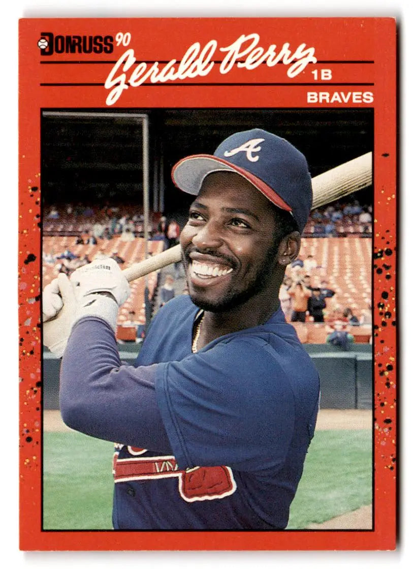 1990 Donruss #153 Gerald Perry - Baseball Card Single