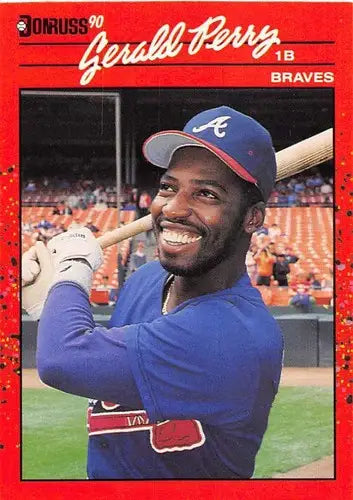 1990 Donruss #153 Gerald Perry NM-MT Braves ID:4822 - Baseball Card Single