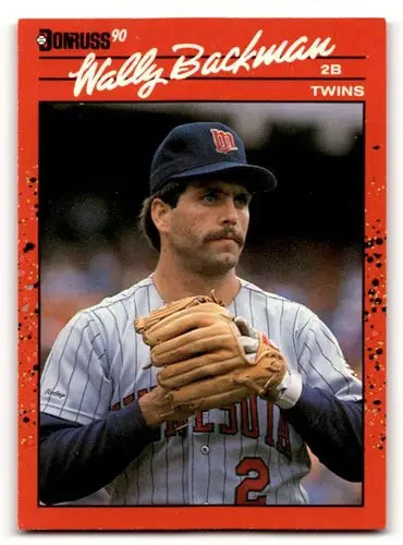 1990 Donruss #155 Wally Backman Minnesota Twins Baseball Cards EX/NM ID:57600 - Baseball Card Single