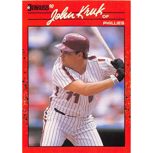 1990 Donruss #160 John Kruk VG-EX Philadelphia Phillies Baseball Card - Baseball Card Single