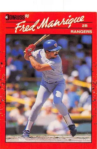 1990 Donruss #165 Fred Manrique NM-MT Rangers ID:4824 - Baseball Card Single
