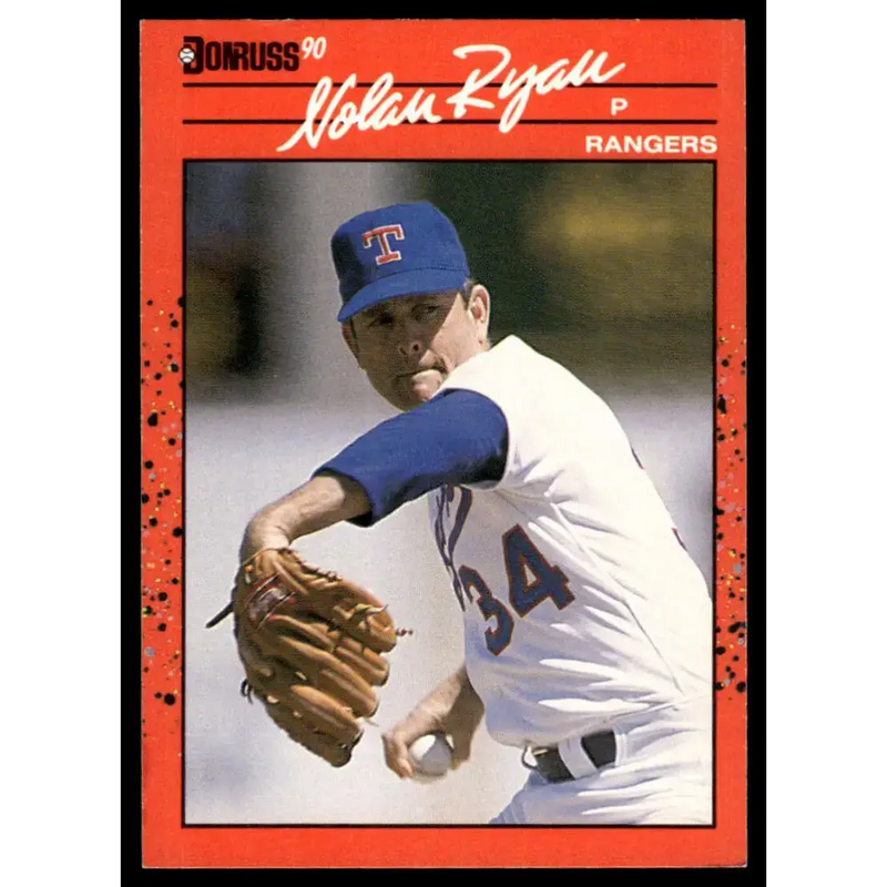 1990 Donruss #166 Nolan Ryan EX/NM Texas Rangers Baseball Card - Baseball Card Single