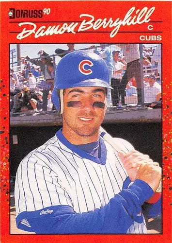 Damon Berryhill baseball card with original gloss, Damond Berryhill NM-MT Cubs