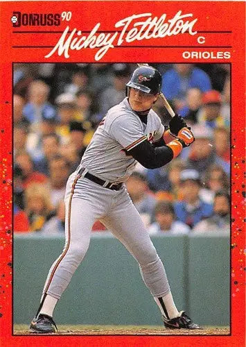 Original gloss Mickey Tettleton baseball card 1990 Donruss NM-MT Orioles