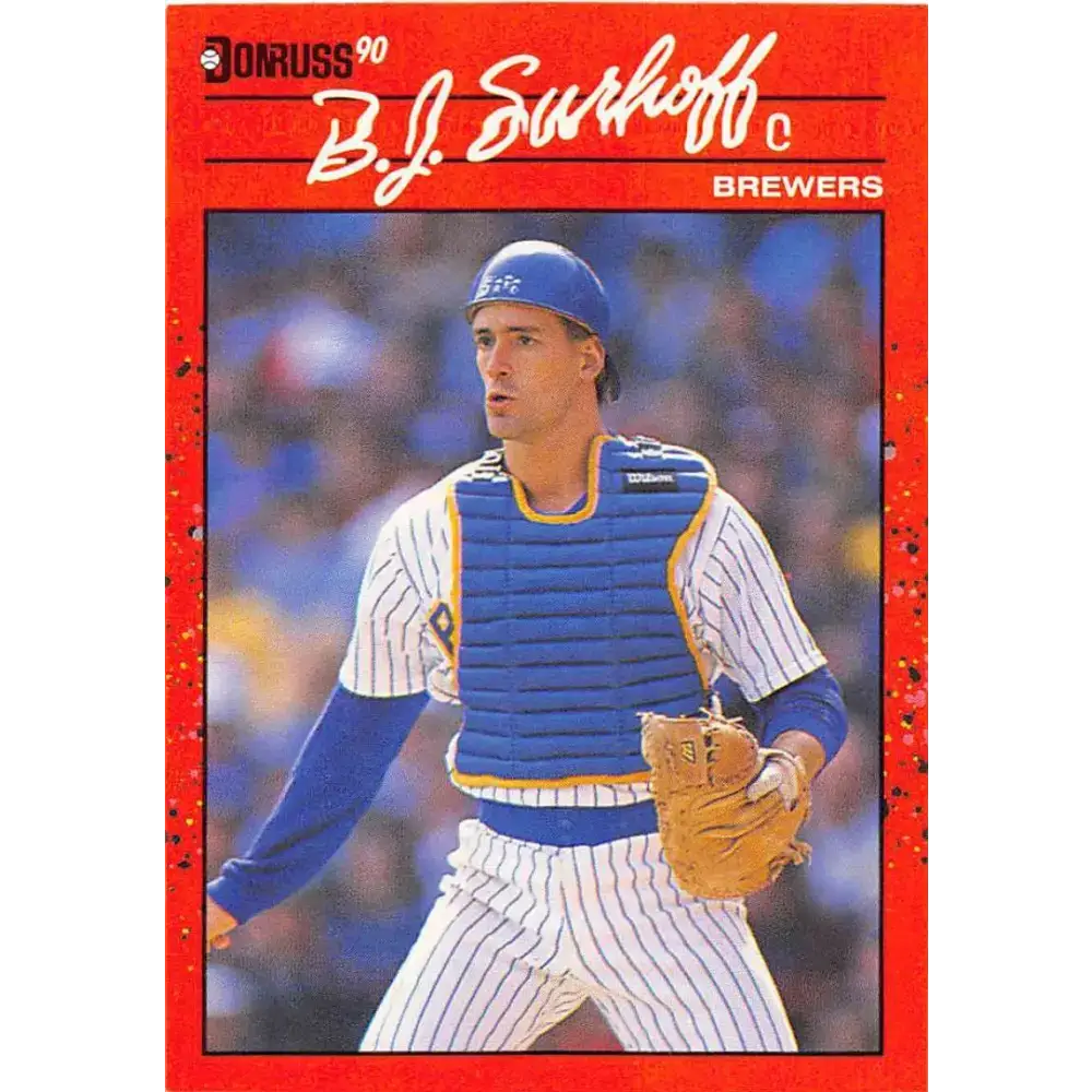 1990 Donruss #173 B.J. Surhoff VG-EX Milwaukee Brewers Baseball Card - Baseball Card Single