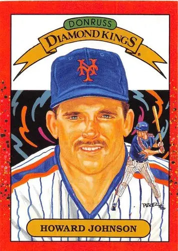 Original gloss Howard Johnson baseball card NM-MT Mets from 1990 Donruss #18