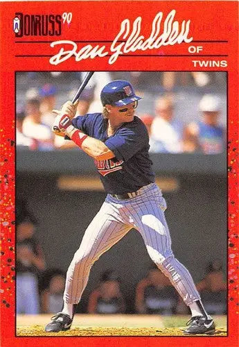 1990 Donruss #182 Dan Gladden NM Near Mint Twins - Baseball Card Single