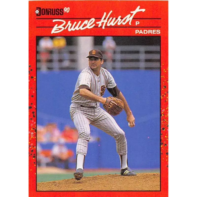 1990 Donruss #183 Bruce Hurst VG-EX San Diego Padres Baseball Card - Baseball Card Single