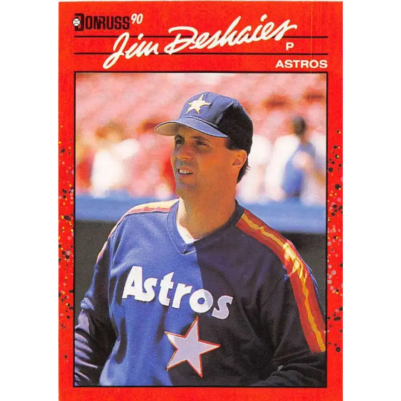 1990 Donruss #187 Jim Deshaies VG-EX Houston Astros Baseball Card - Baseball Card Single