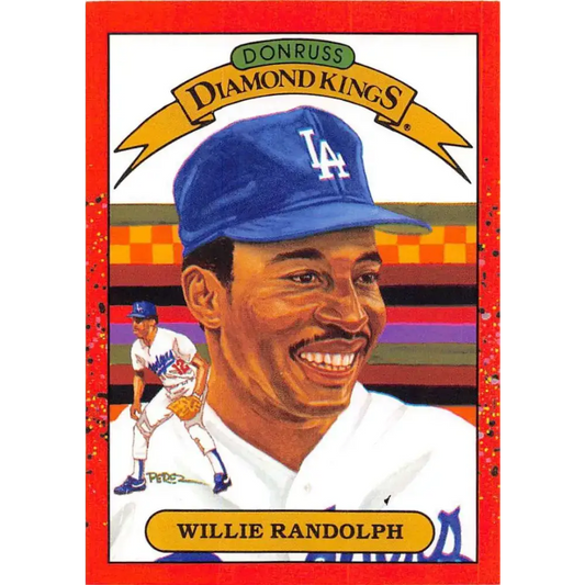1990 Donruss #19 Willie Randolph DK VG-EX Los Angeles Dodgers Baseball Card - Baseball Card Single
