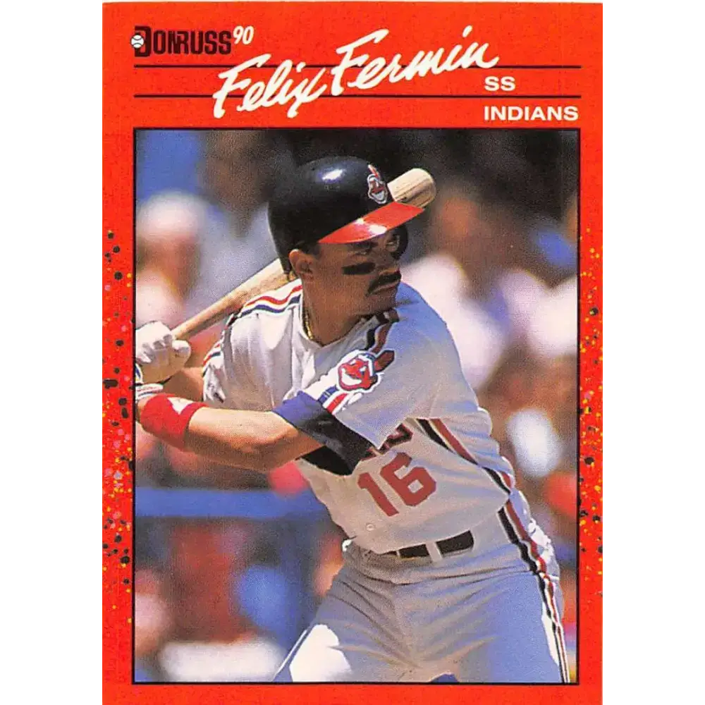 1990 Donruss #191 Felix Fermin VG-EX Cleveland Indians Baseball Card - Baseball Card Single