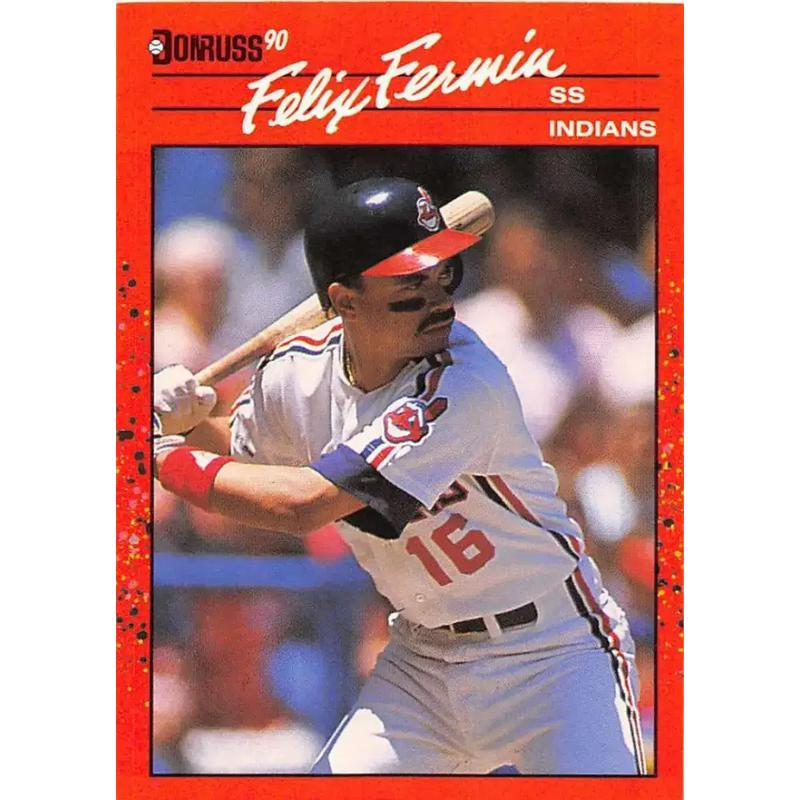 1990 Donruss #191 Felix Fermin VG-EX Cleveland Indians Baseball Card - Baseball Card Single