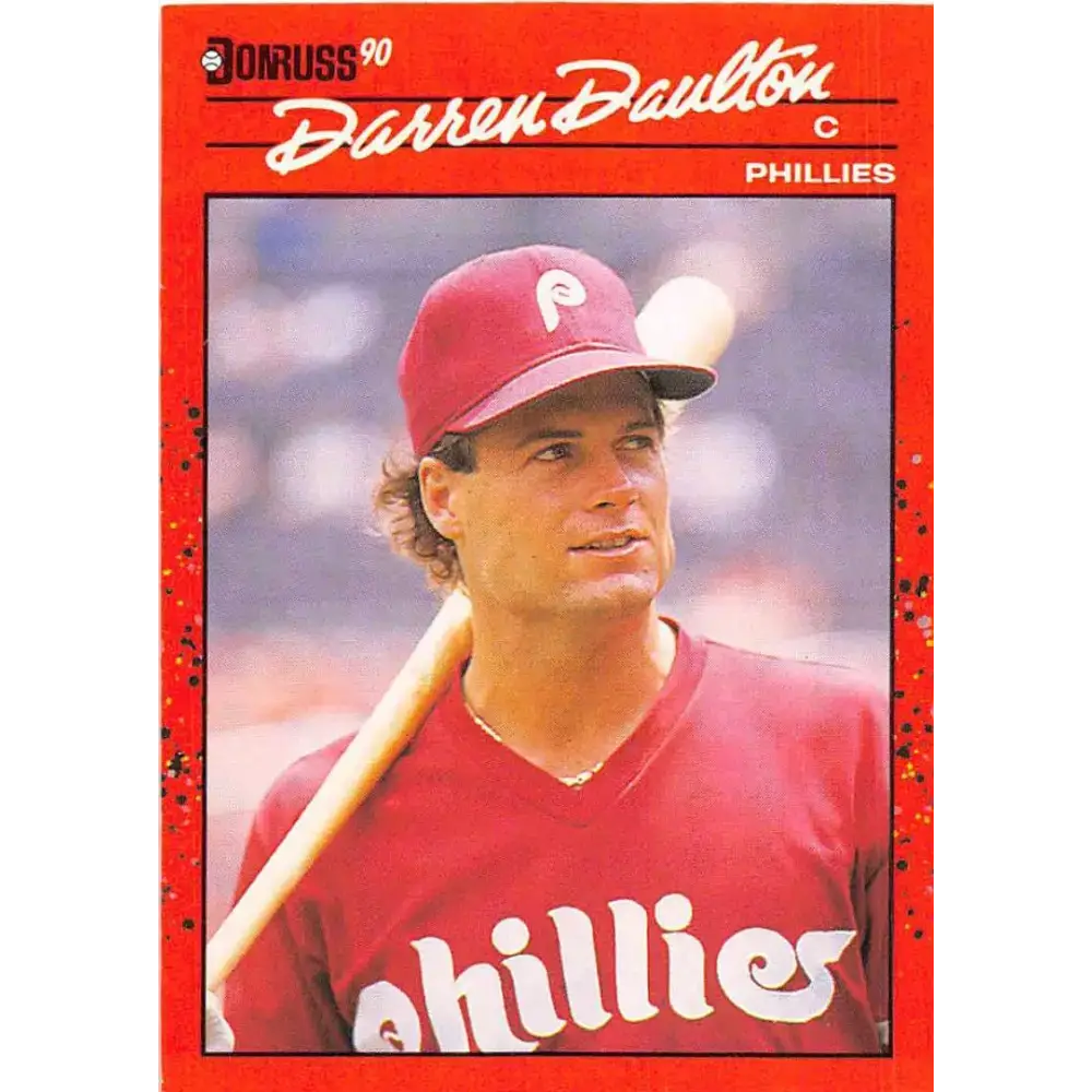 1990 Donruss #194 Darren Daulton VG-EX Philadelphia Phillies Baseball Card - Baseball Card Single