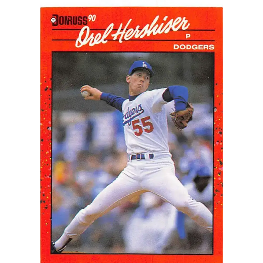 1990 Donruss #197 Orel Hershiser VG-EX Los Angeles Dodgers Baseball Card - Baseball Card Single