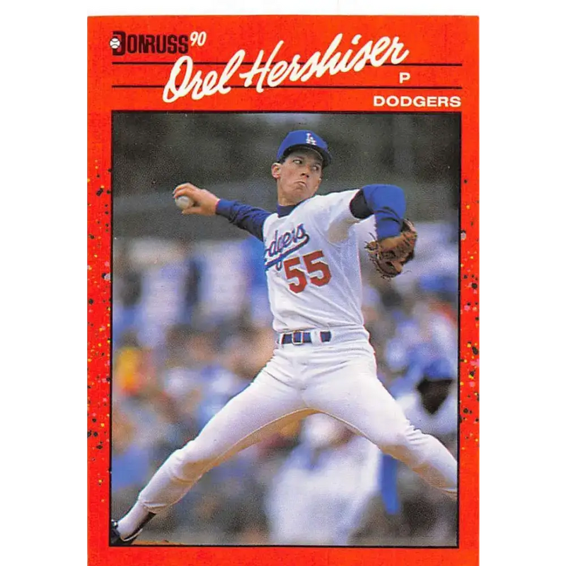 1990 Donruss #197 Orel Hershiser VG-EX Los Angeles Dodgers Baseball Card - Baseball Card Single