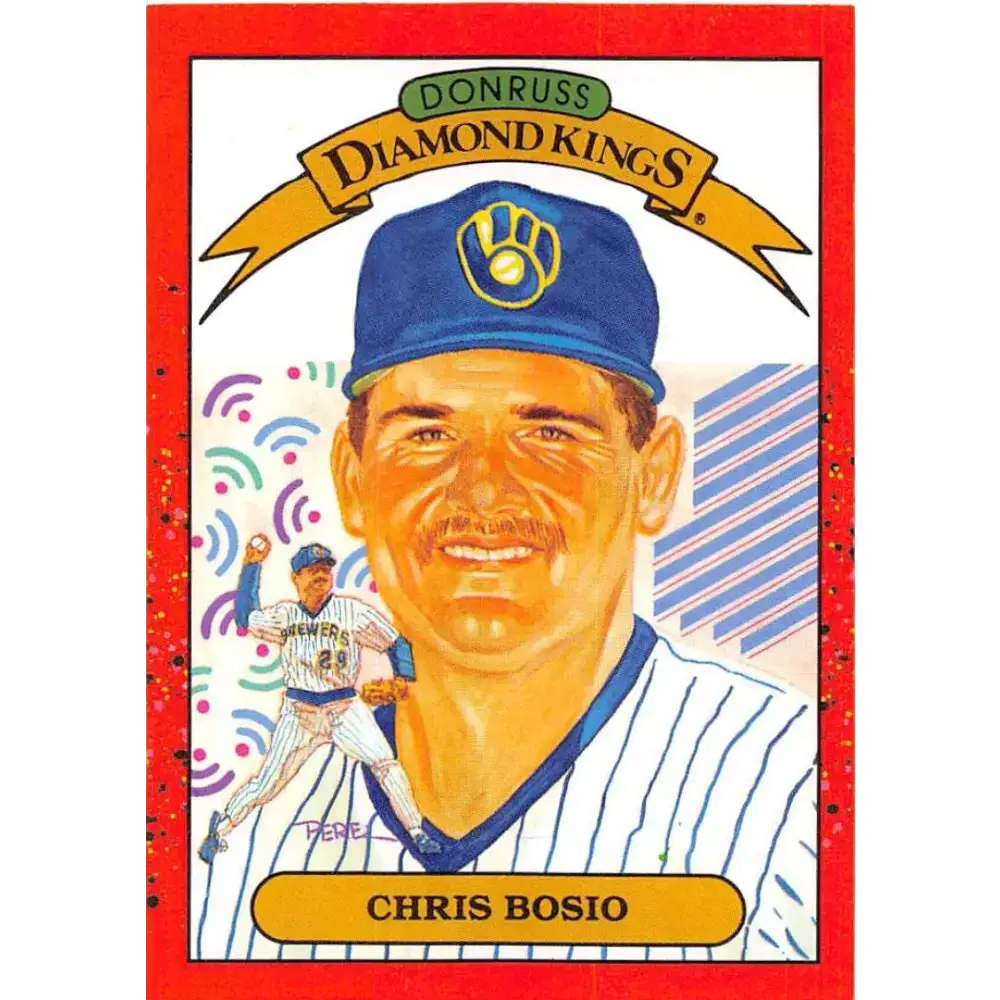 1990 Donruss #20 Chris Bosio DK VG-EX Milwaukee Brewers Baseball Card - Baseball Card Single
