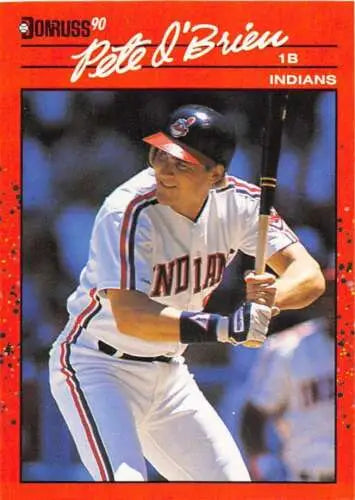 1990 Donruss #202 Pete O’Brien NM-MT Indians card with original gloss finish