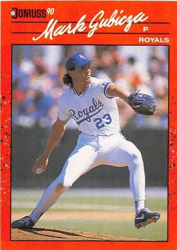 Original gloss 1990 Donruss Mark Gubicza baseball card NM-MT Royals ID 4858