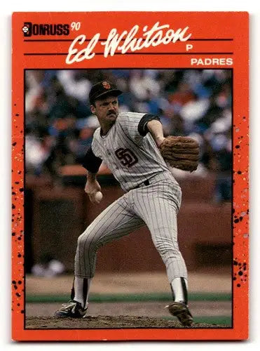 1990 Donruss #205 Ed Whitson San Diego Padres Baseball Cards EX/NM ID:56183 - Baseball Card Single