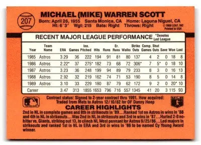 1990 Donruss #207 Mike Scott - Baseball Card Single
